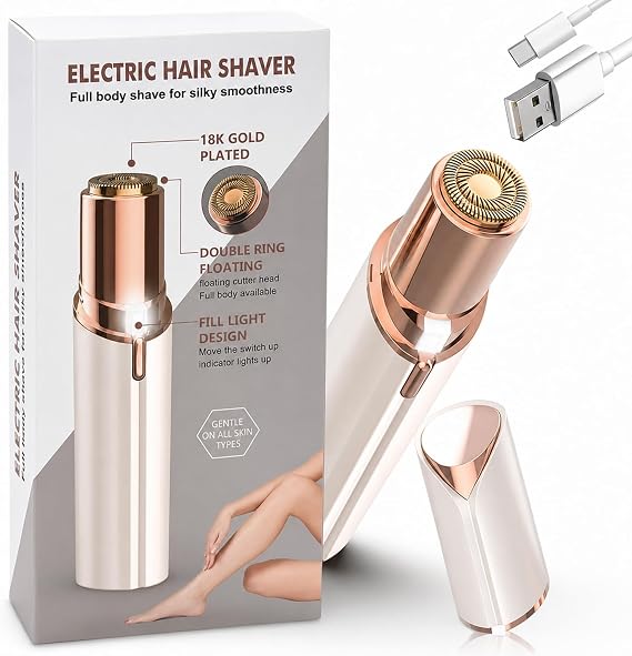 Facial Hair Remover for Women Electric Face Razor with Light