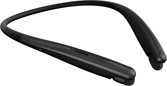LG Tone Style HBS-SL6S Bluetooth Wireless Stereo Neckband Earbuds Tuned by Meridian Audio, Black