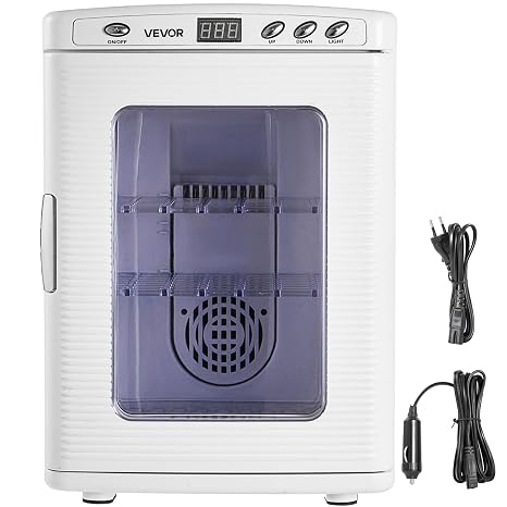 Happybuy White Reptile Incubator 25L Scientific Lab Incubator Digital Incubator Cooling and Heating 5-42C Reptile Egg Incubator 12V/110V Work for Small Reptiles