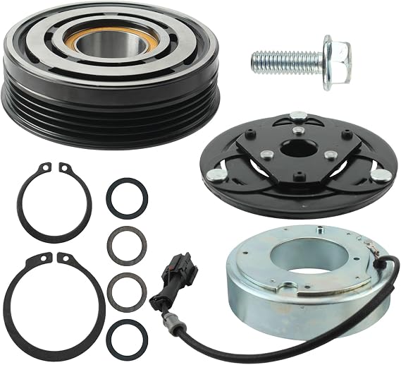 AUTOKAY AC Compressor Clutch Assembly Kit Pulley Coil Set Compatible with Subaru Forester Impreza 2.0L 2.5L 2008-2014