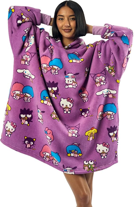 Adult Hello Kitty & Friends Oversized Hoodie Blanket Wearable Blanket-OSFA