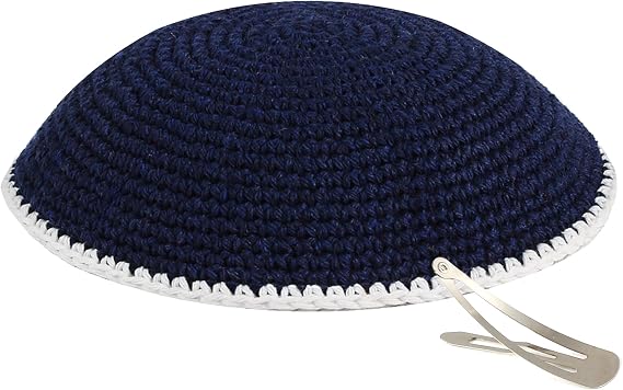 Zion Judaica Bulk Knitted Kippahs 16cm Quality Knit Handmade Kippots Cotton Yarmulkes 6.3"