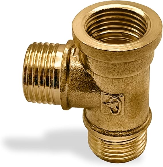 Tee Pipe Fitting 1/2" Female x 1/2" Male x1/2" Male Brass T Adapter