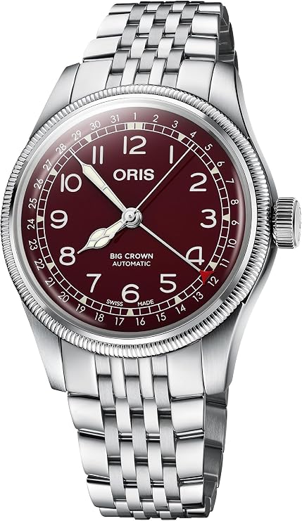 Oris Big Crown Pointer Date Men's Wristwatch, Automatic 01, 754, 7741, 4068-07, 8, 20, 22, red, Bracelet Type