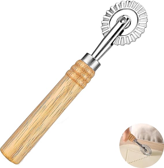 Ravioli Cutters, Pasta Cutter Wheel, Stainless Steel Pasta Cutter Whee, for Pasta, Pastry, Dumpling, Noodles, Kitchen 360 Degree Effortless Food Cutting