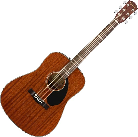 Fender CD-60S Dreadnought Acoustic Guitar, All-Mahogany,