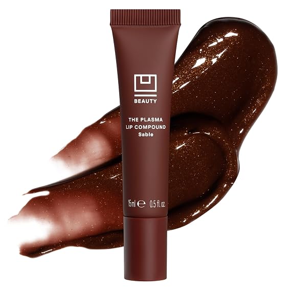 U Beauty The PLASMA Tinted Lip Compound - Anti-Aging & Anti-Wrinkle Lip Gloss, Hyaluronic Acid, Shea Butter & Peptides for Hydration & Plumping, Sable - 15 mL