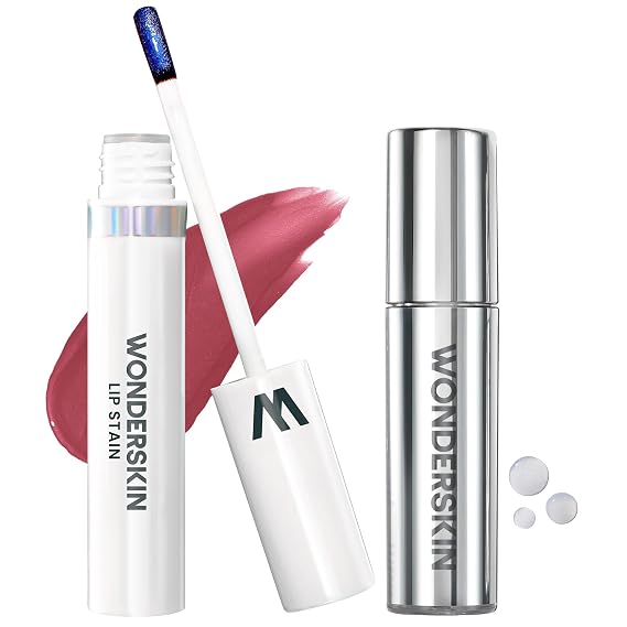 Wonderskin Lip Stain Peel Off Masque (Charming) with Lip Rehab Serum Oil