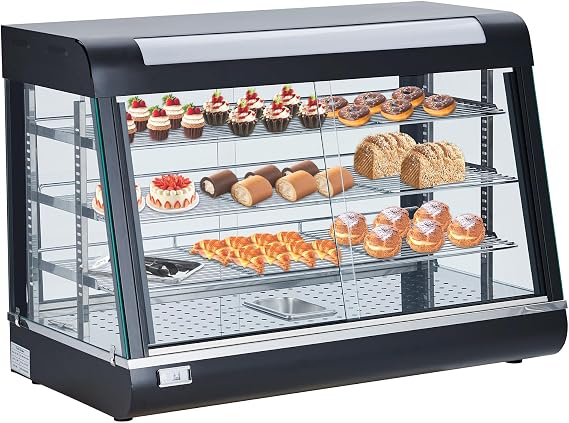 35-Inch Commercial Food Warmer Cabinet | 3-Tier Stainless Steel Buffet Server | for Restaurants, Catering, Cafes & Events