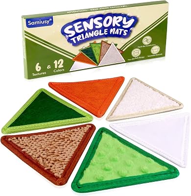 Tactile Sensory Toys for Babies 6 Months & Toddlers 1-3 Years | 6-Textured Sensory Mats for Fine Motor Skills | Washable Baby Play Wall Tiles 6 Pack
