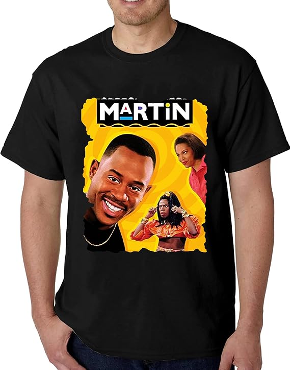 Mens with The Martin Lawrence Show Gina Shanaynay Martin Design Shirt Black