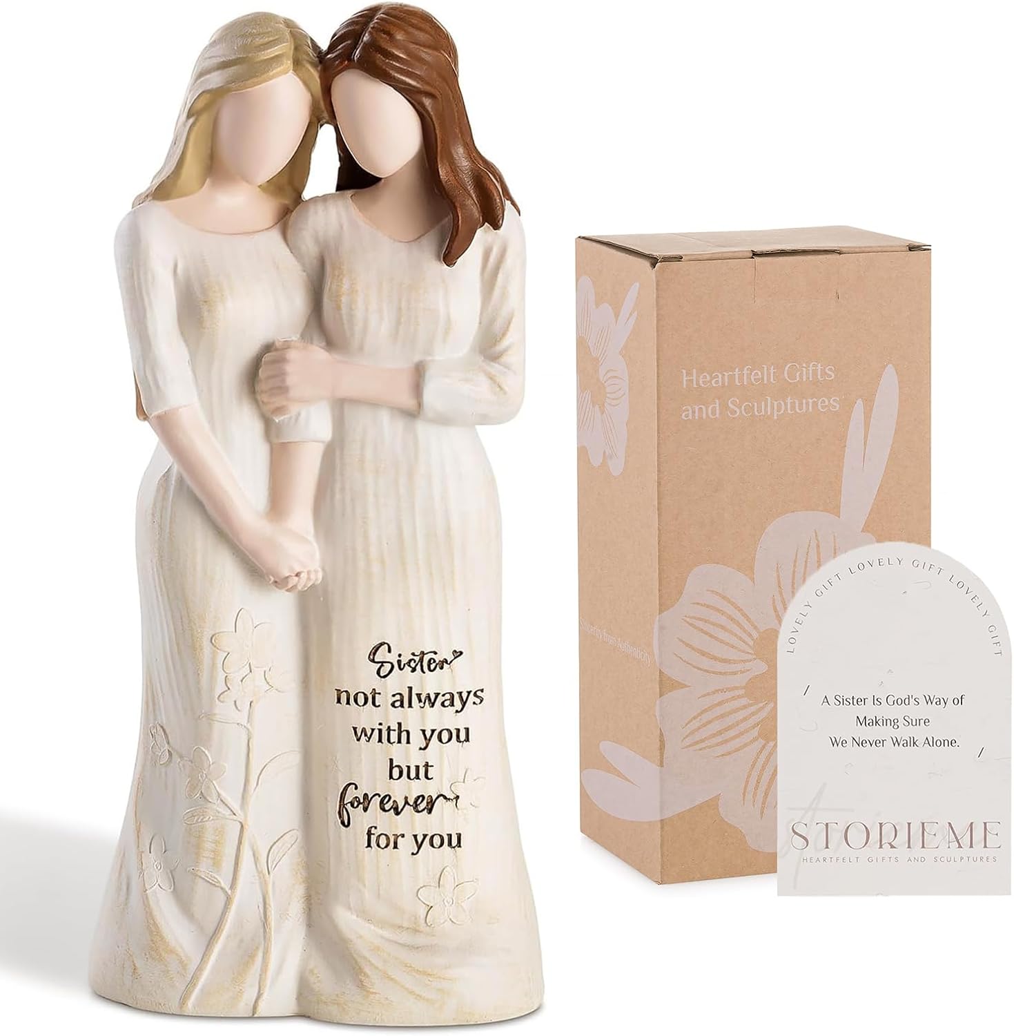 Storieme Gifts for Best Friends Women: Soul Sister Friendship Bestie Birthday Gift - Unique Present for Sisters from Sister Resin Figurines
