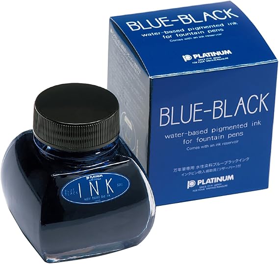 Platinum Fountain Pen, Fountain Pen Bottle Ink, 60cc, Blue Black INK-1200#3