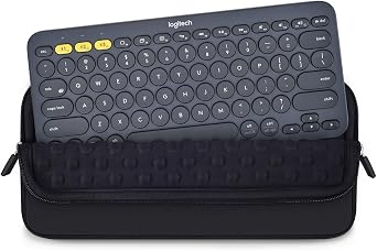 Keyboard Sleeve Case for Logitech Pebble Keys 2 K380s & Logitech K380 Bluetooth Keyboard, Wireless Keyboard Shockproof Protective Travel Neoprene Bag, Black