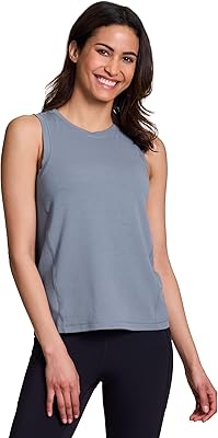 Avalanche Womens Wicking Workout Top, Soft Breathable Closed Mesh Sustainable Recycled Blend Crewneck Tank Top for Women