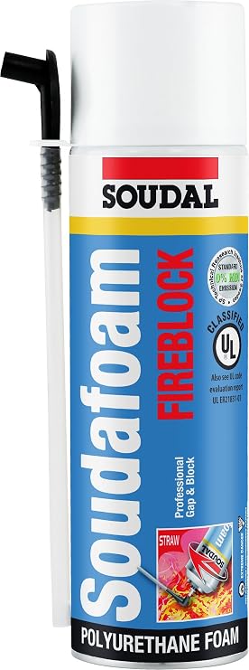 Soudal 462803 Soudafoam Fireblock Gap and Block Straw Foam, Orange