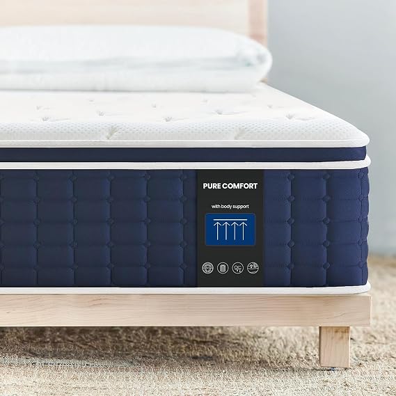 Coolvie Twin XL Mattress 14 Inch, Gel Memory Foam Bed in a Box