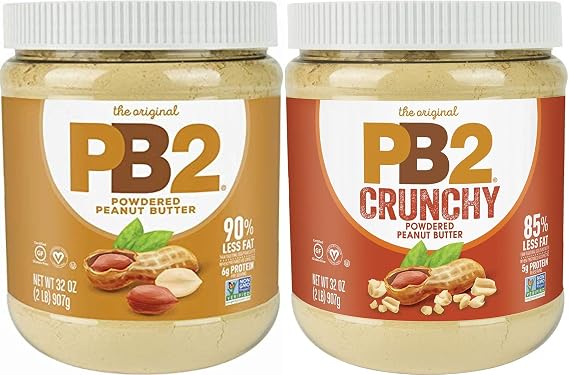 PB2 Bundle of Original PB2 and Crunchy PB2-32 oz jars [Pack of 2]