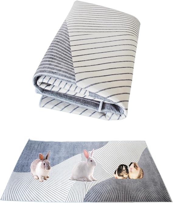 kathson 78.739.4in Extra Large Rabbit Cage Liner,Washable Bunny Floor Mat Reusable Non Slip Pet Playpen Mat for Hamster Chinchilla Cat Dog Guinea Pig