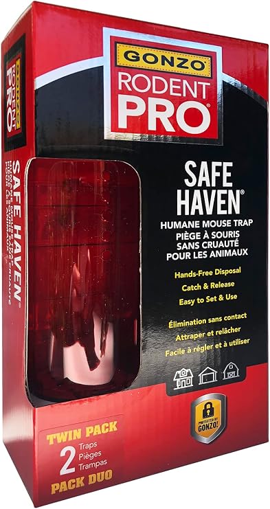 Gonzo RodentPro Safe Haven Live Catch Mouse Trap - Humane, Commercial Mousetrap - 18x12x8 in
