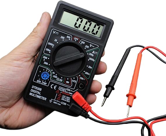 Multimeter, Digital Multimeter Voltage Tester, DT830B AC/DC Voltage, Backlit LCD Display Measurement Diode Electrical Tester Naohu