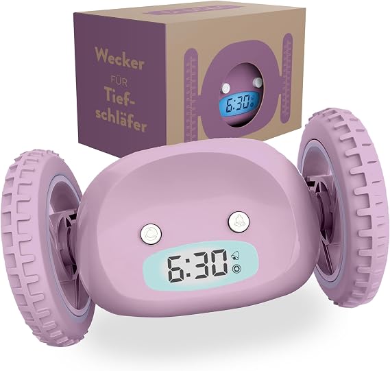 CLOCKY On Wheels Loud Alarm Clock Digital Alarm Clock Loud for Deep