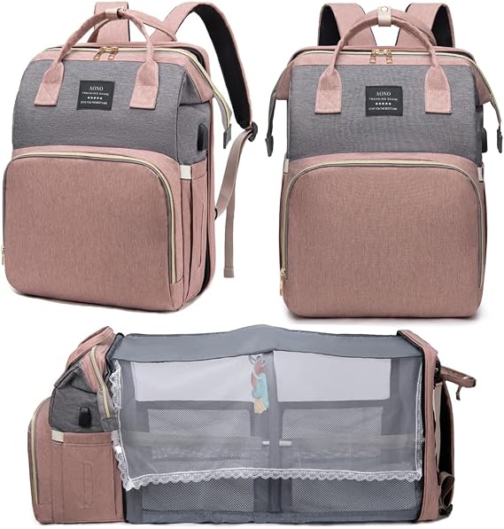 Multifunctional Baby Diaper Bag Backpack with Changing Station Baby Bag for Moms, Dads, Shower Gifts for Newborn Essentials
