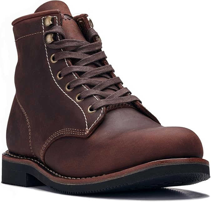 Golden Fox Overlord Mens 6-Inch Service Boot, Leather Welt, Premium Oiled Full Grain Leather, ASTM Rated