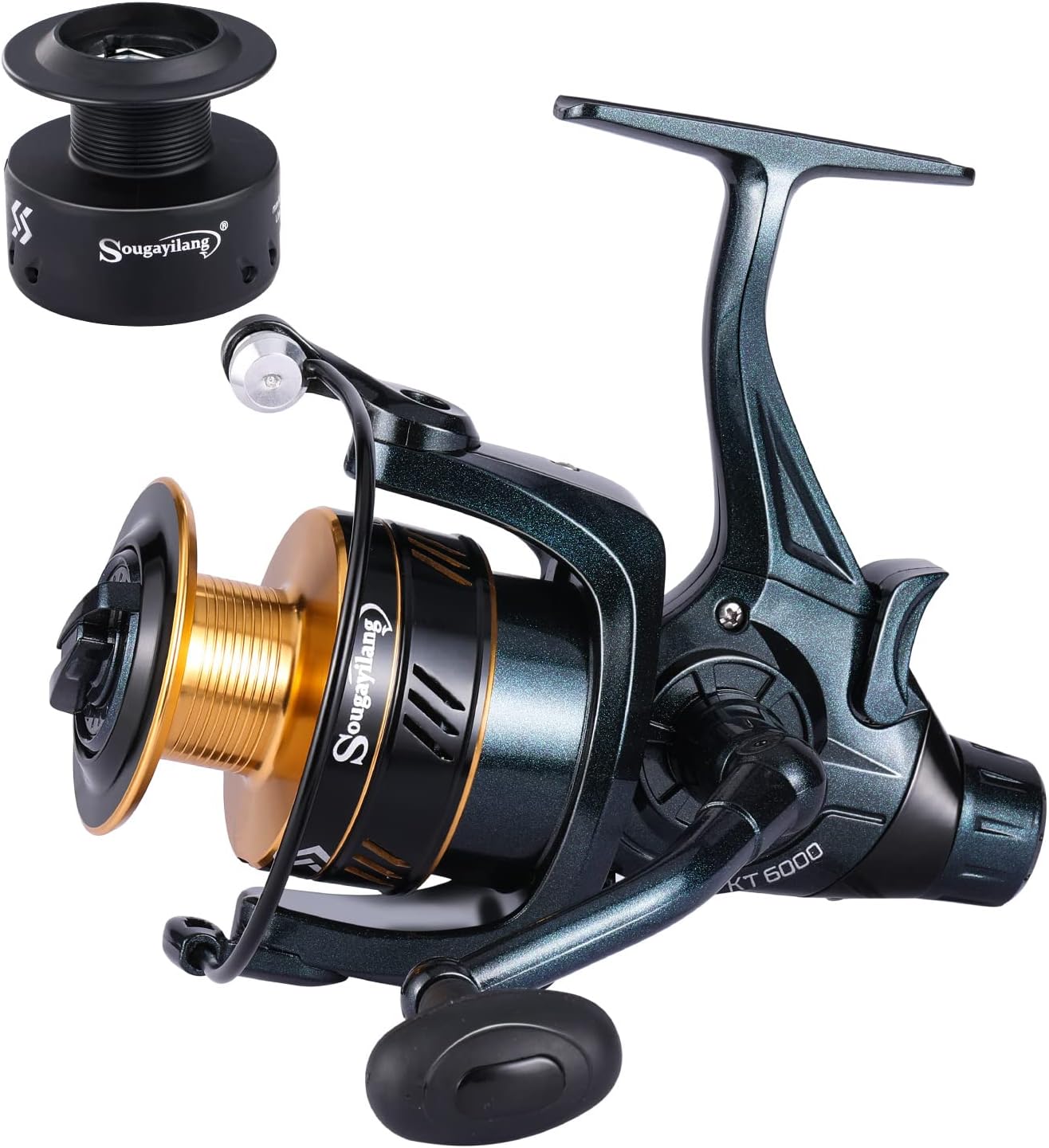 Sougayilang Carp Fishing Reels, Carp Fishing Reel, 131BB Spinning Reels, Bait Reels, Soft Powerful Fishing Reel, Carp Reel with Wire Reel