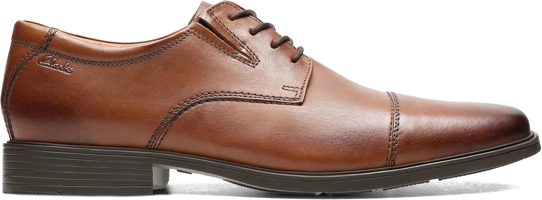 Clarks Men's Tilden Derby Cap (Tilden Cap) - Brown Dark Tan Leather size: 48 EU
