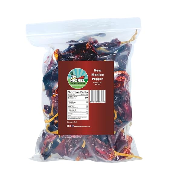 Dried Hatch New Mexico Chile Pepper, Red Chili Pods, 4 oz, 8 oz, and 1 lb (1 LB)