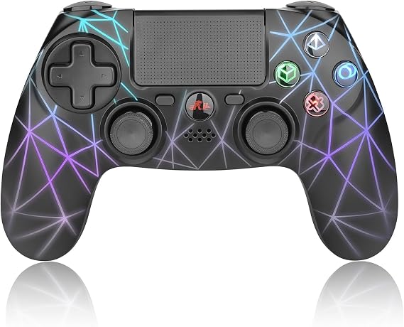 Rii Wireless Controller for PS4, Bluetooth PC Gaming Controller Gamepad with 6-axis detection system and dual motor vibration for PS4/Android/Windows