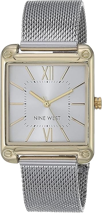 Nine West Women's Mesh Bracelet Watch, two tone, NW/2091SVTT