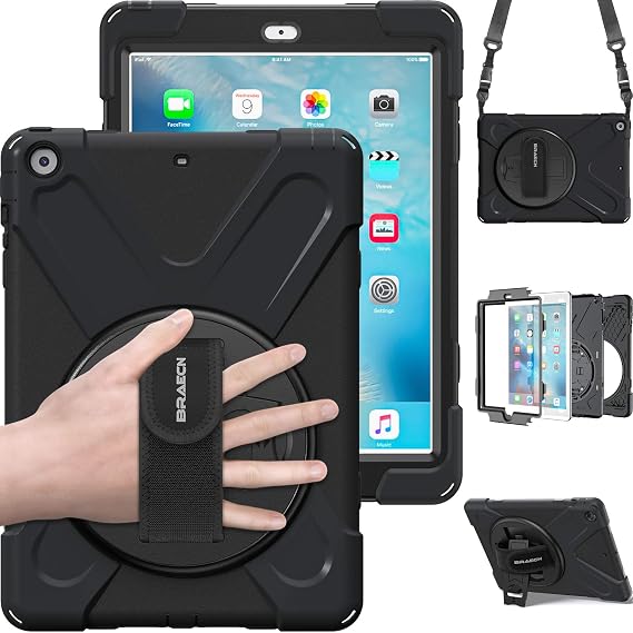 BRAECN for iPad Air 1st Generation Case - 2013 9.7 inch Black