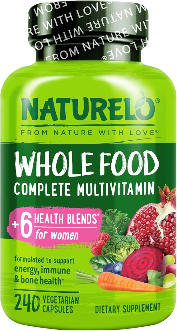 NATURELO Whole Food Multivitamin Health Blends, 240 Caps