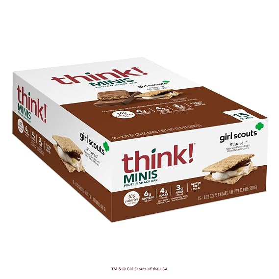 think! Girl Scout Minis Protein Snack Bar, S'mores, 15 Count