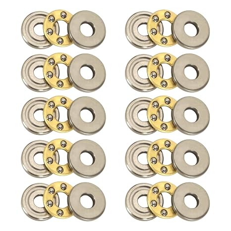 (10Pcs) F2-6M Miniature Thrust Ball Bearings 2mm x 6mm x 3mm Miniature Plane Thrust Bearings Chrome Steel One Way