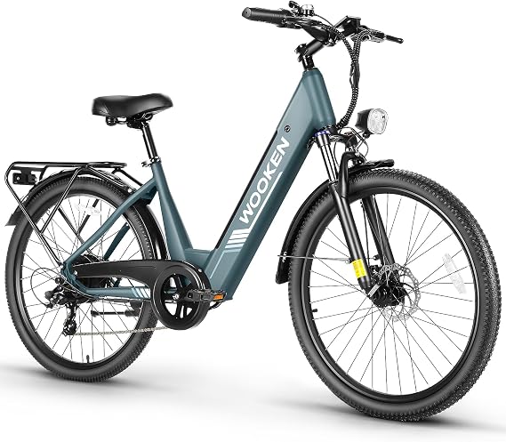 Wooken Gale Electric Bike 26" x 4.0 Fat Tire Electric Bike, EBike for Adults with 48V 1500W Peak Removable Battery, Up to 20 Mph 60Miles Ebikes,7 Speed, SGS UL2849