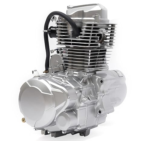 200CC 250CC Motorcycle Engine, 4 Stroke ATV Engine Motor with 5-Speed Manual Transmission Vertical Dirt Bike Air-Cooled Engine Motor for ATV Motorcycles