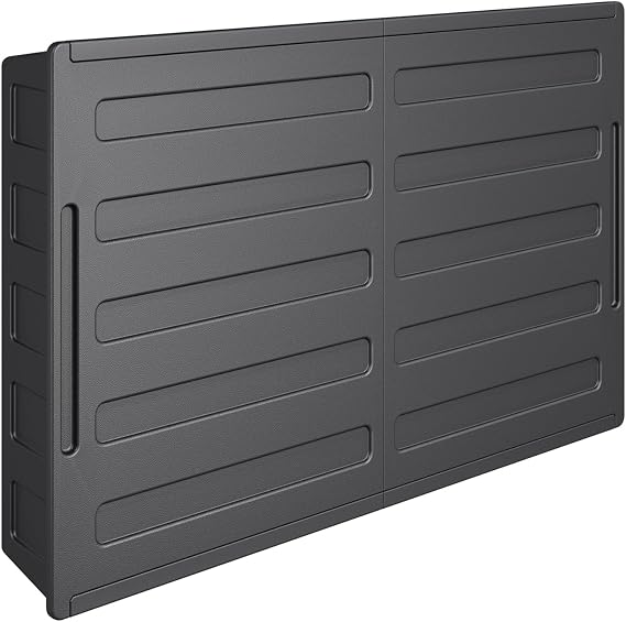 MELLCOM Hard Outdoor TV Cover for 32-44 inch TVs, Weatherproof Solid TV Shell with Full Motion Articulating TV Wall Mount for TV and Flat Panels