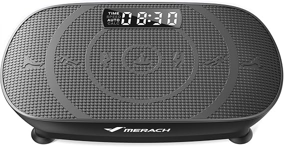 MERACH Vibrationsplatte Leistungsstarke Vibrationsplattform für Ganzkörpertraining Muskelaufbau und -formung Automatische Geschwindigkeitsregelung Eingebauter Bluetooth-Lautsprecher
