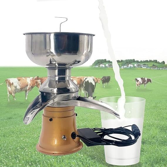 Electric Milk Cream Separator Machine 50L/H Capacity for Cow Milk, Electric Milk Skimmer & Butter Separator Ideal for Farmers