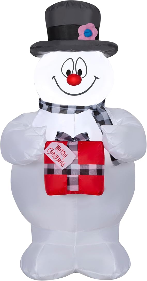 Gemmy 3.5 Ft Frosty the Snowman Christmas Inflatable, Lighted Airblown Indoor/Outdoor Yard Decoration