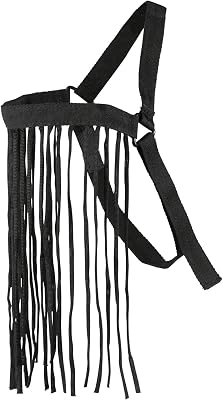 HORZE Simple Lightweight Insect and Fly Veil for Sensitive Horses - No Halter Needed - Black - M