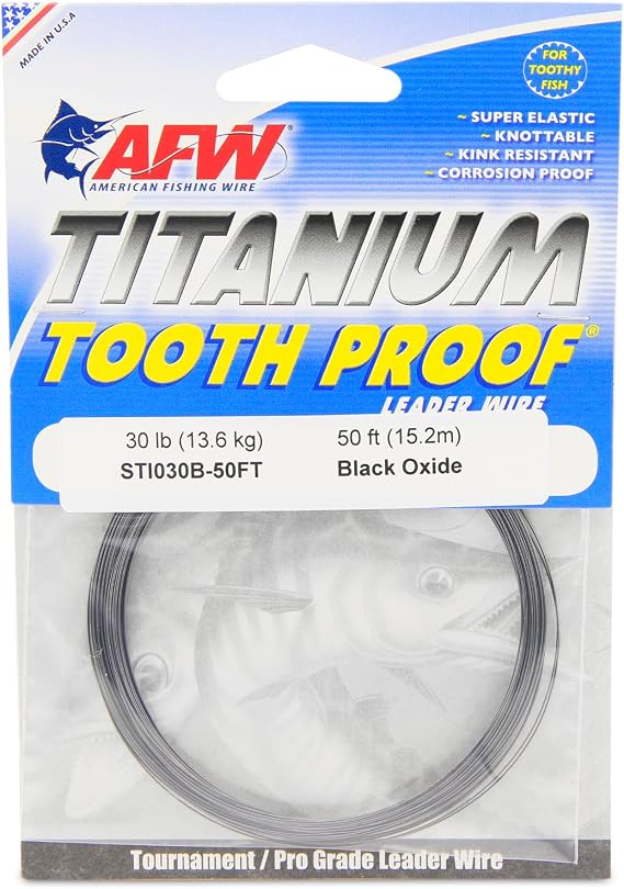 AFW Titanium Tooth Proof, Single Strand Leader Wire