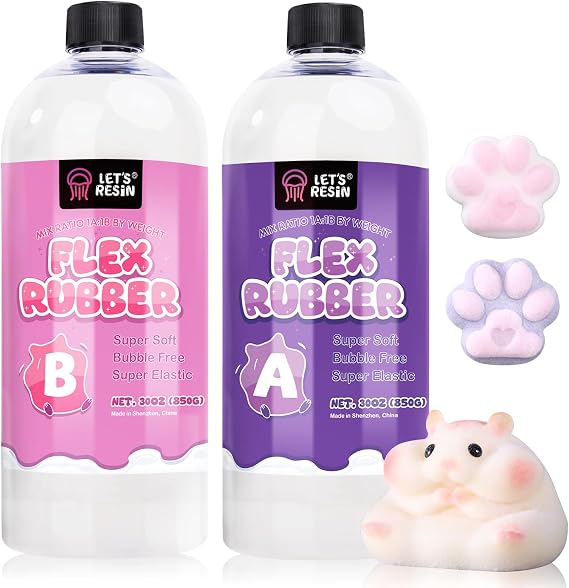 LET'S RESIN Flex Rubber for Making Taba Squishy, 60oz Super Soft Rubber