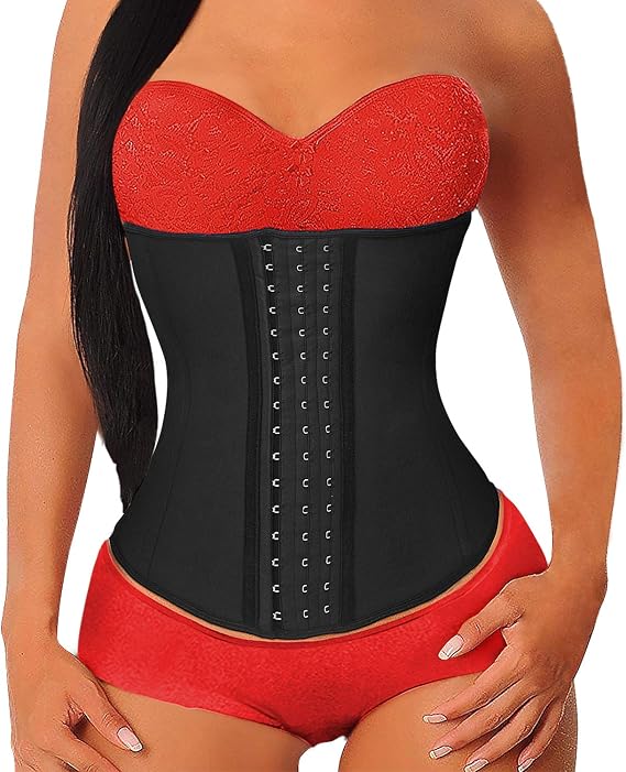 Yianna Women’s Corset Tummy Control Strong Shaping Latex Waist Trainer Body Shaper Shapewear Waist Shaper