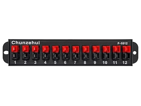 F-1012 12-Position 45A Electrical Power Distribution Block Module, Connector Power Splitter Distributor Source Strip