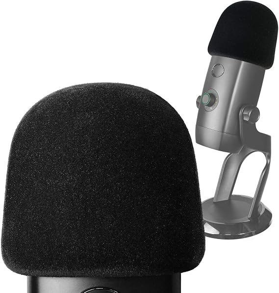 Pop Filter for Blue Yeti X Mic - Foam Microphone Windscreen Cover with Velvet-like Fabric Covering to Reduce Mic Noises by YOUSHARES