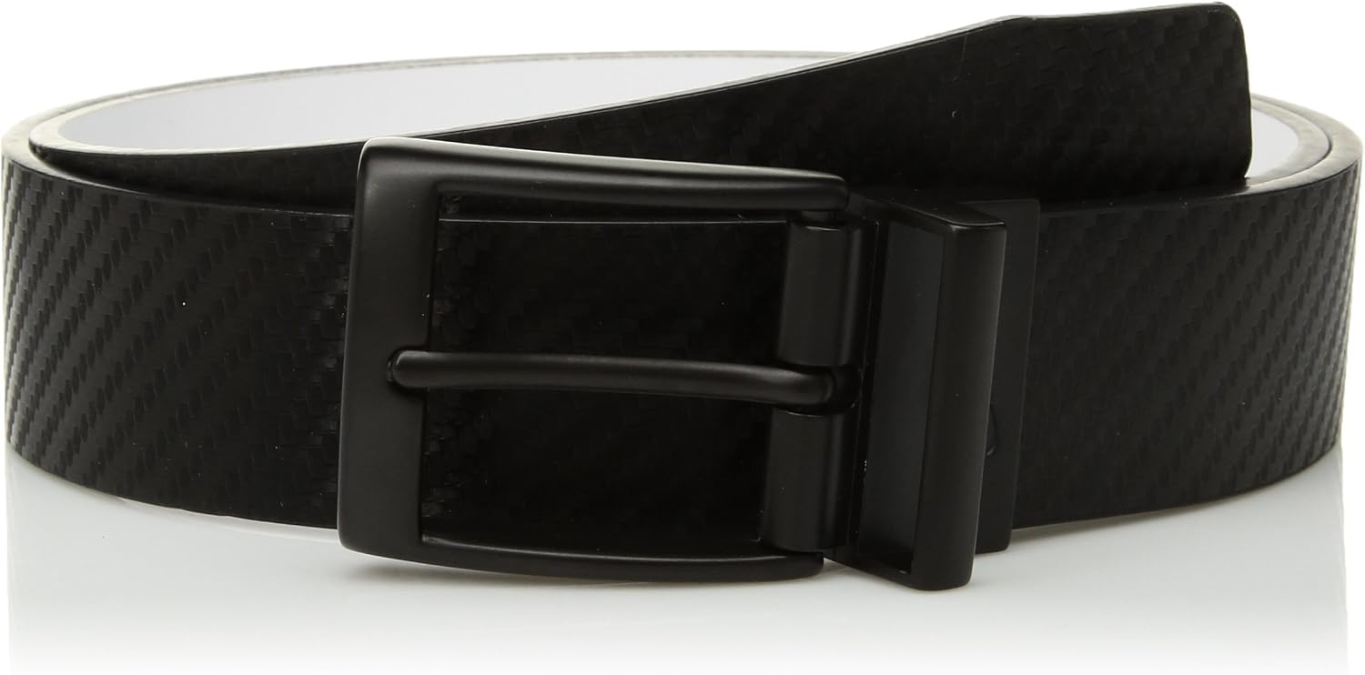 Nike Mens Carbon Fiber-Texture Reversible Belt